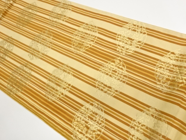 JAPANESE FUKURO OBI / PULP CLOTH / WOVEN ABSTRACT FLORAL PLANTS